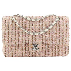 Chanel Mobile Art Classic Double Flap Quilted Tweed Medium