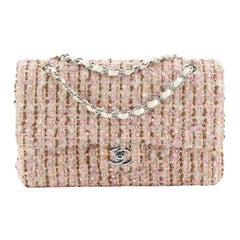 Chanel Mobile Art Classic Double Flap Quilted Tweed Medium