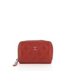 Chanel Model CC Zip Coin Purse Quilted Lambskin Small