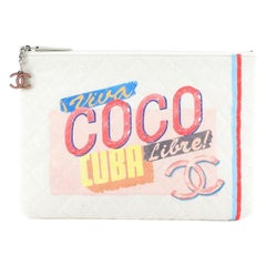 Chanel Model: Coco Cuba Pouch Quilted Printed Canvas Small