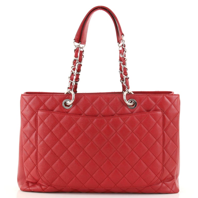 Chanel Model Grand Shopping Tote Quilted Caviar XL For Sale at 1stDibs