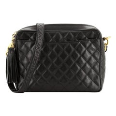 Chanel Model: Vintage Front Pocket Camera Bag Quilted Caviar Medium