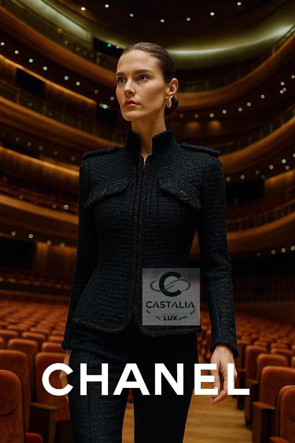 Chanel Modern Myth Icon Veste en tweed noir 38 FR Unisexe en vente