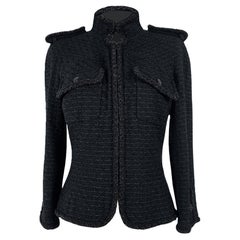 Chanel Modern Myth Icon Veste en tweed noir 38 FR