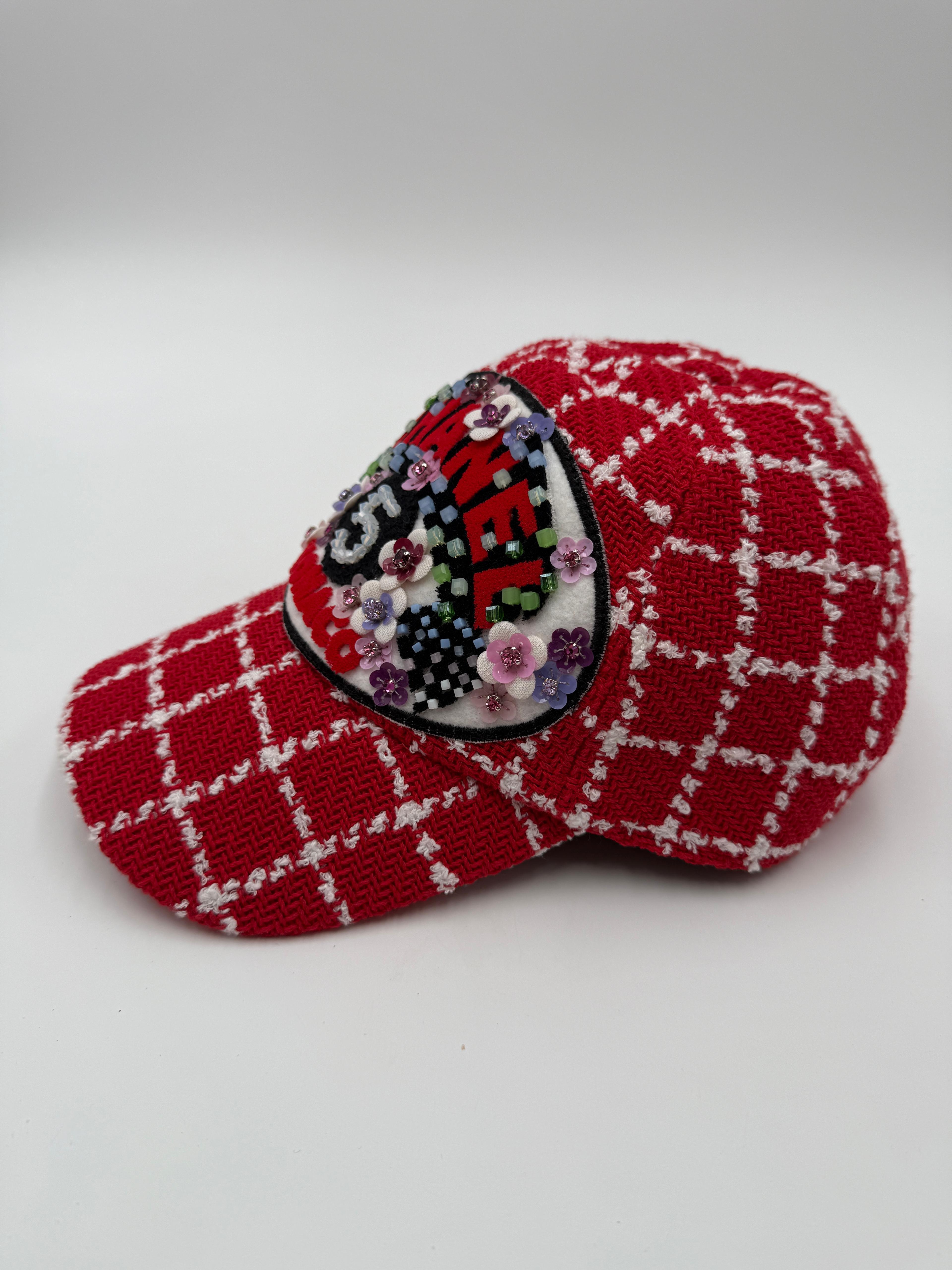 Chanel Monaco Flower Patch Tweed Cap (Online Exclusive) In Good Condition In San Francisco, CA