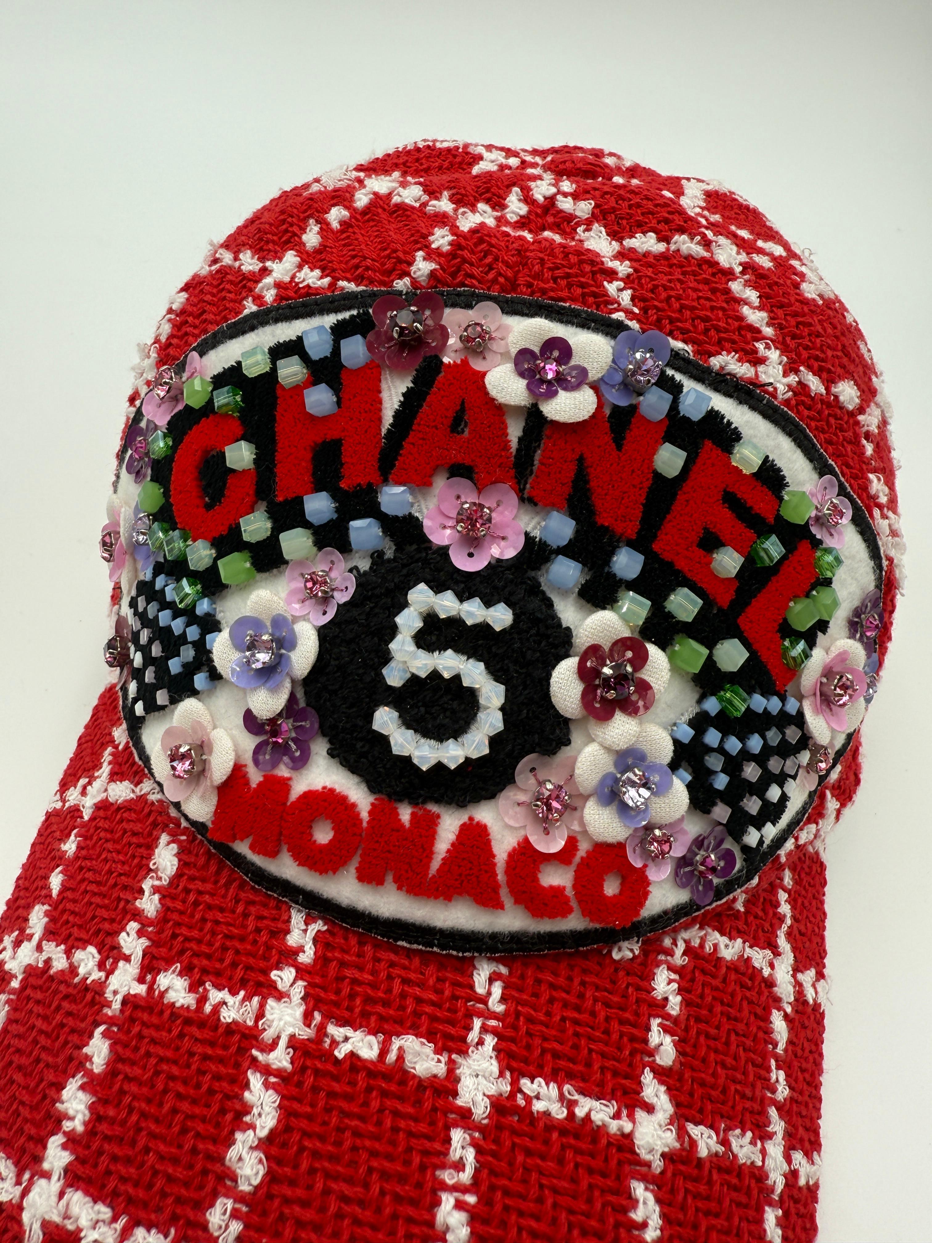 Chanel Monaco Flower Patch Tweed Cap (Online Exclusive) 4