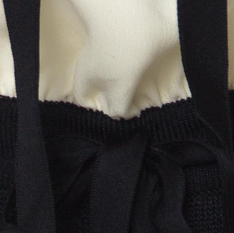 Women's Chanel Monochrome Linen and Silk Strapless Romper M