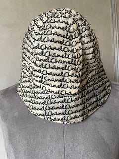 CHANEL Monogram logo rain bucket hat