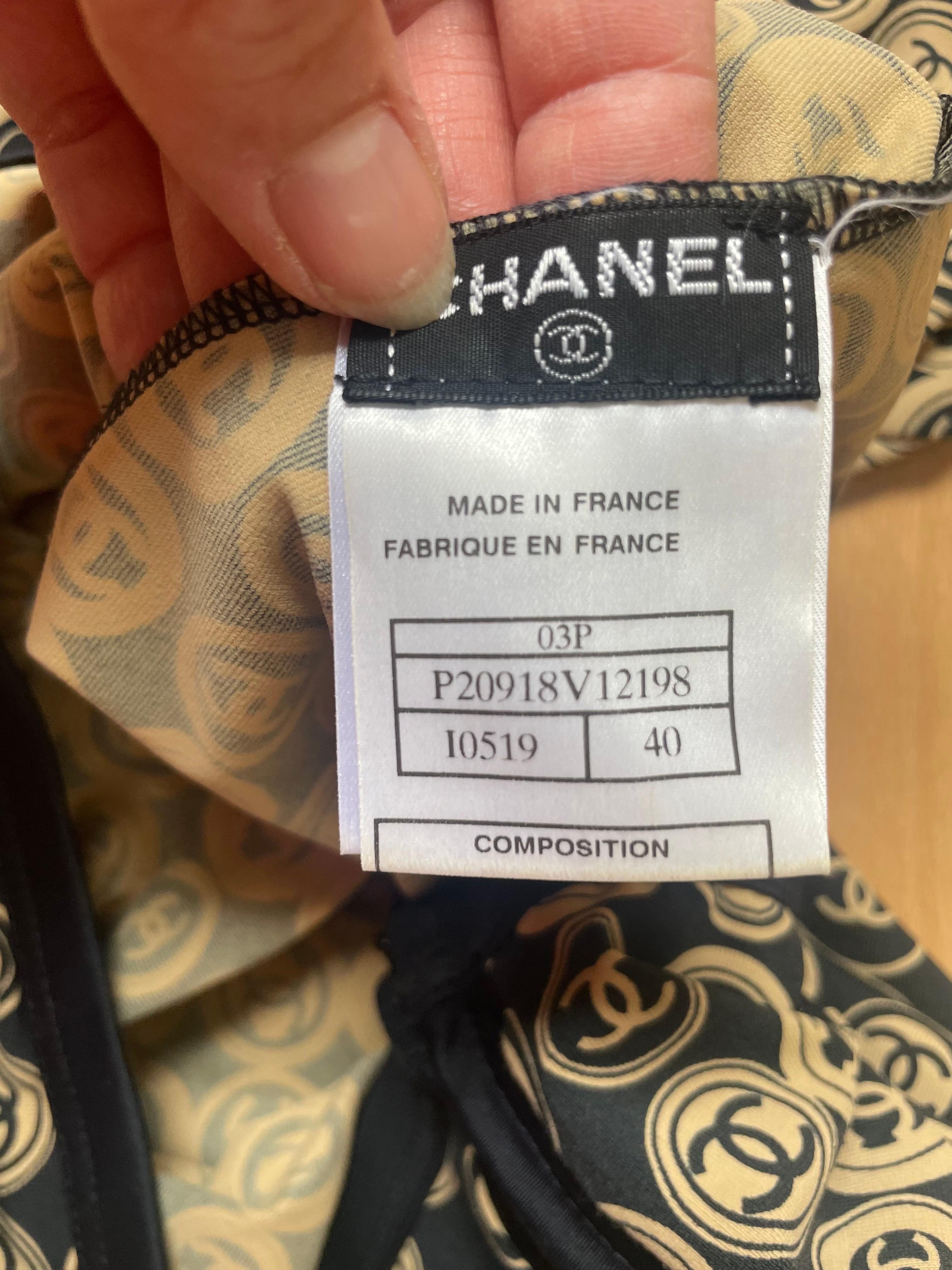 CHANEL Falda monograma como nueva Negro en venta