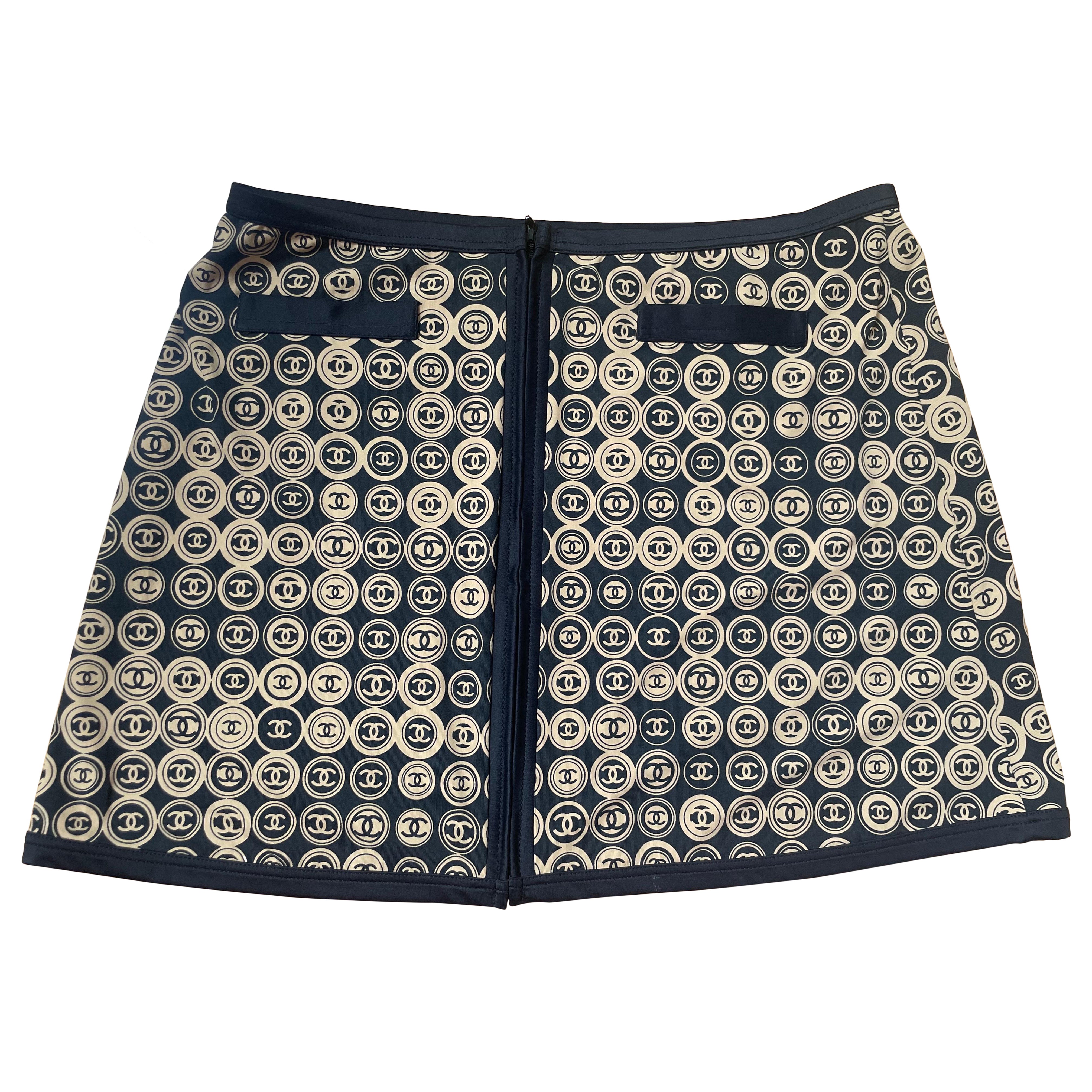 CHANEL Monogram skirt like new