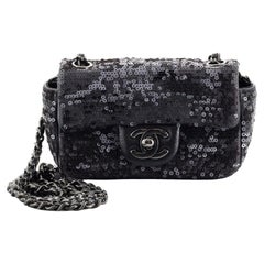 Chanel Moonlight On The Water Flap Bag Sequin Embellished Lambskin Extra Mini