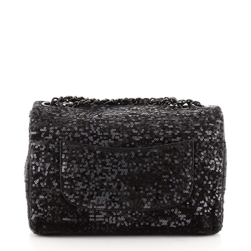 Chanel Moonlight On The Water Flap Bag Sequins Small In Good Condition In NY, NY