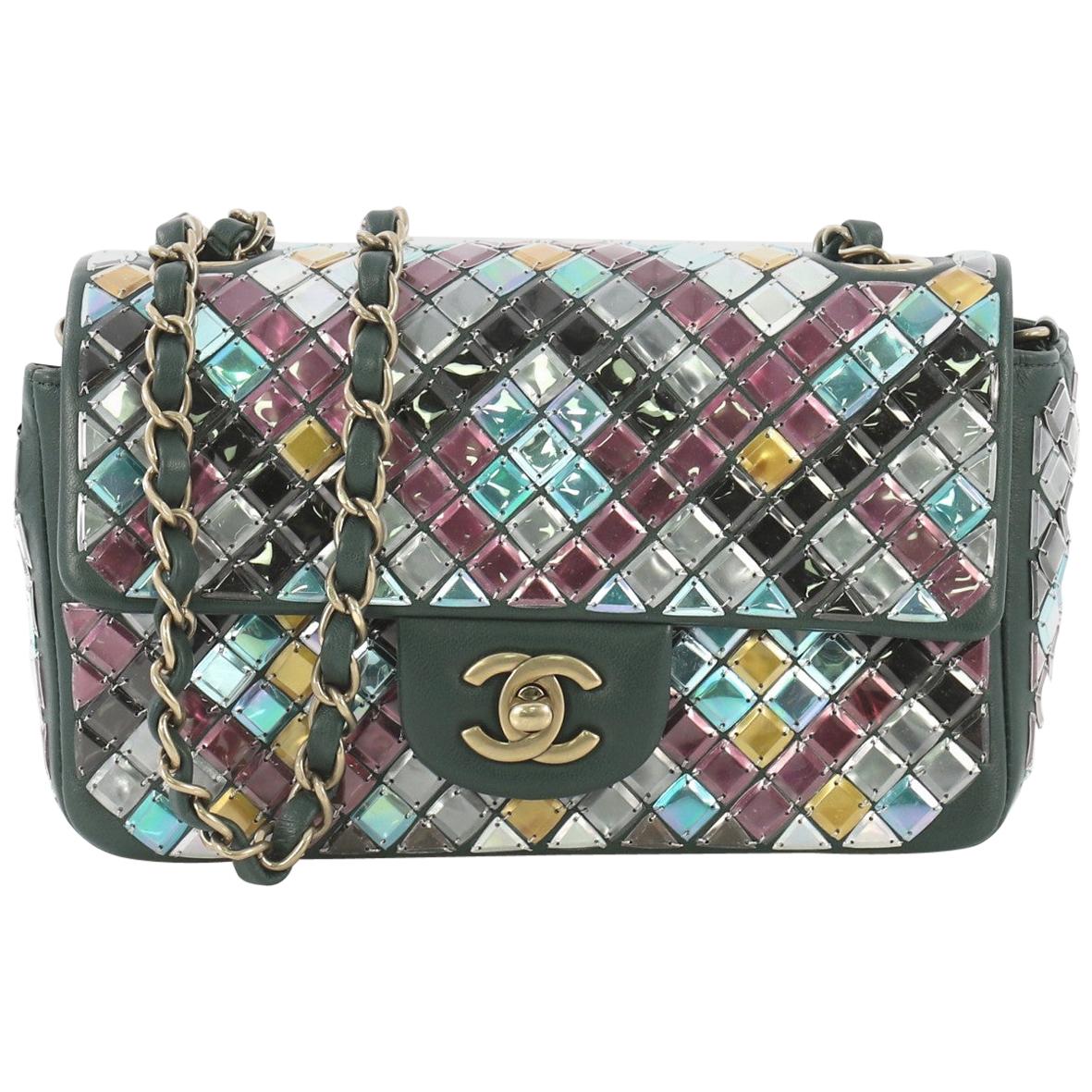 Chanel Mosaic Flap Bag Embellished Lambskin Small