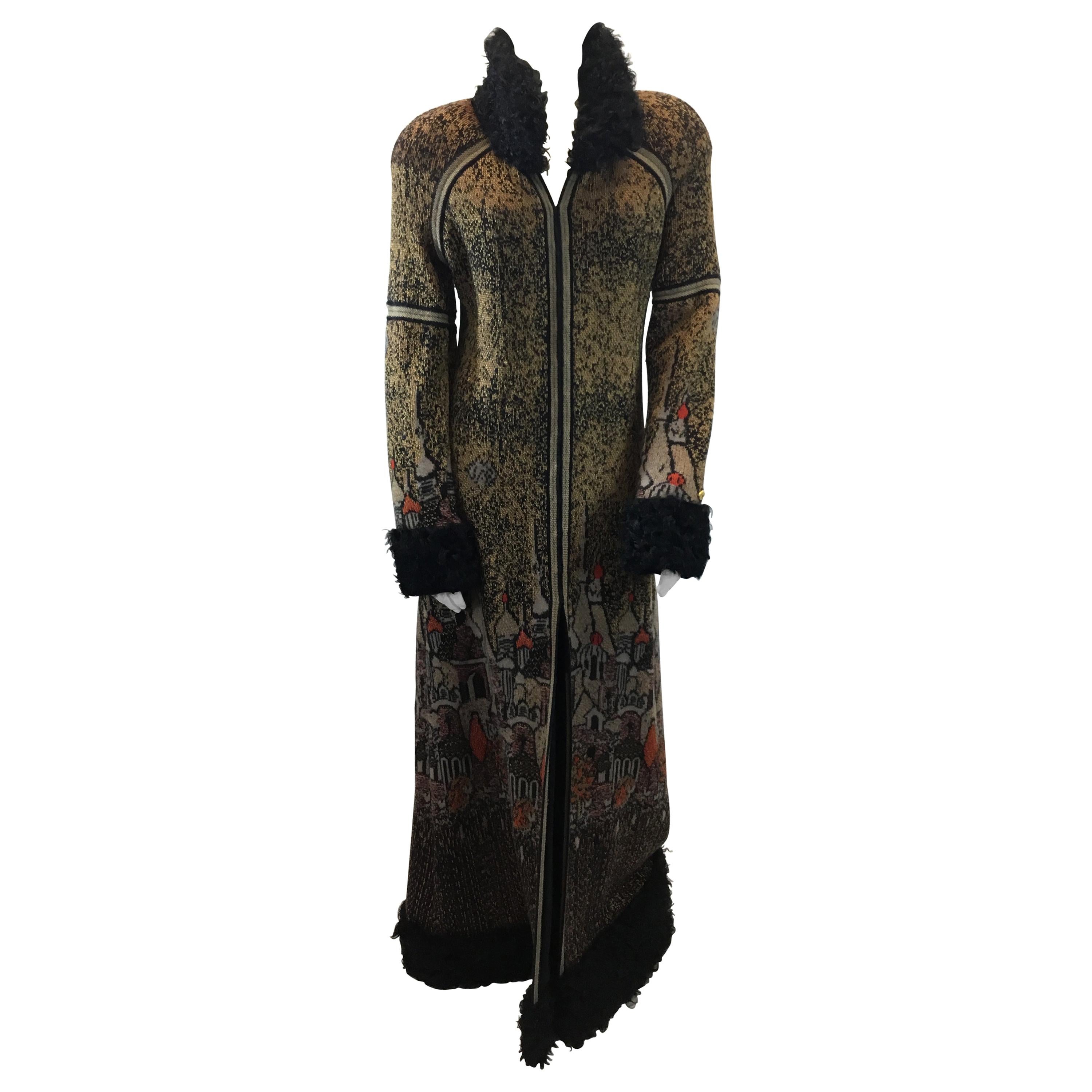 Chanel 'Moscow' Collection Fur Trimmed Coat For Sale