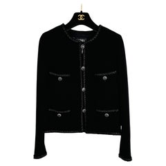 Chanel Most Coveted Iconic Black Tweed Jacket
