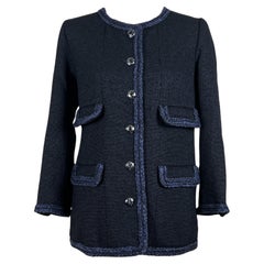 Chanel Most Coveted Kira Knightley Style Black Tweed Jacket