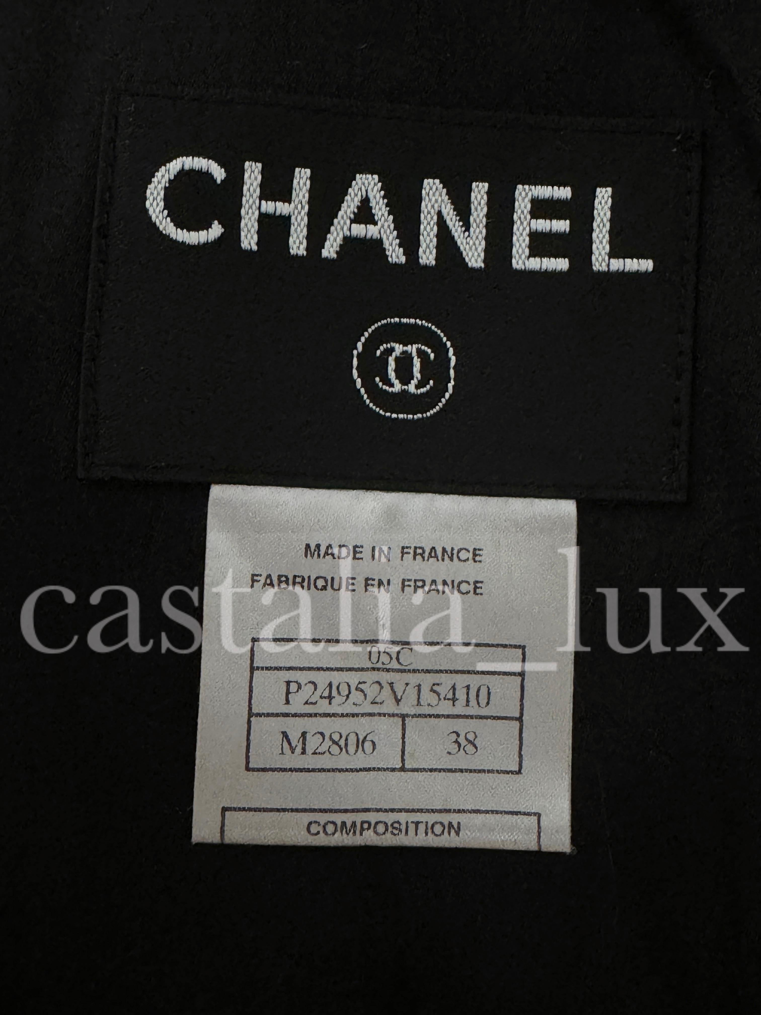 Chanel Most Hunted CC Patch Black Tweed Jacket For Sale 16
