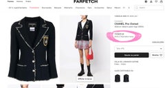 Chanel Most Hunted CC Patch Black Tweed Jacket