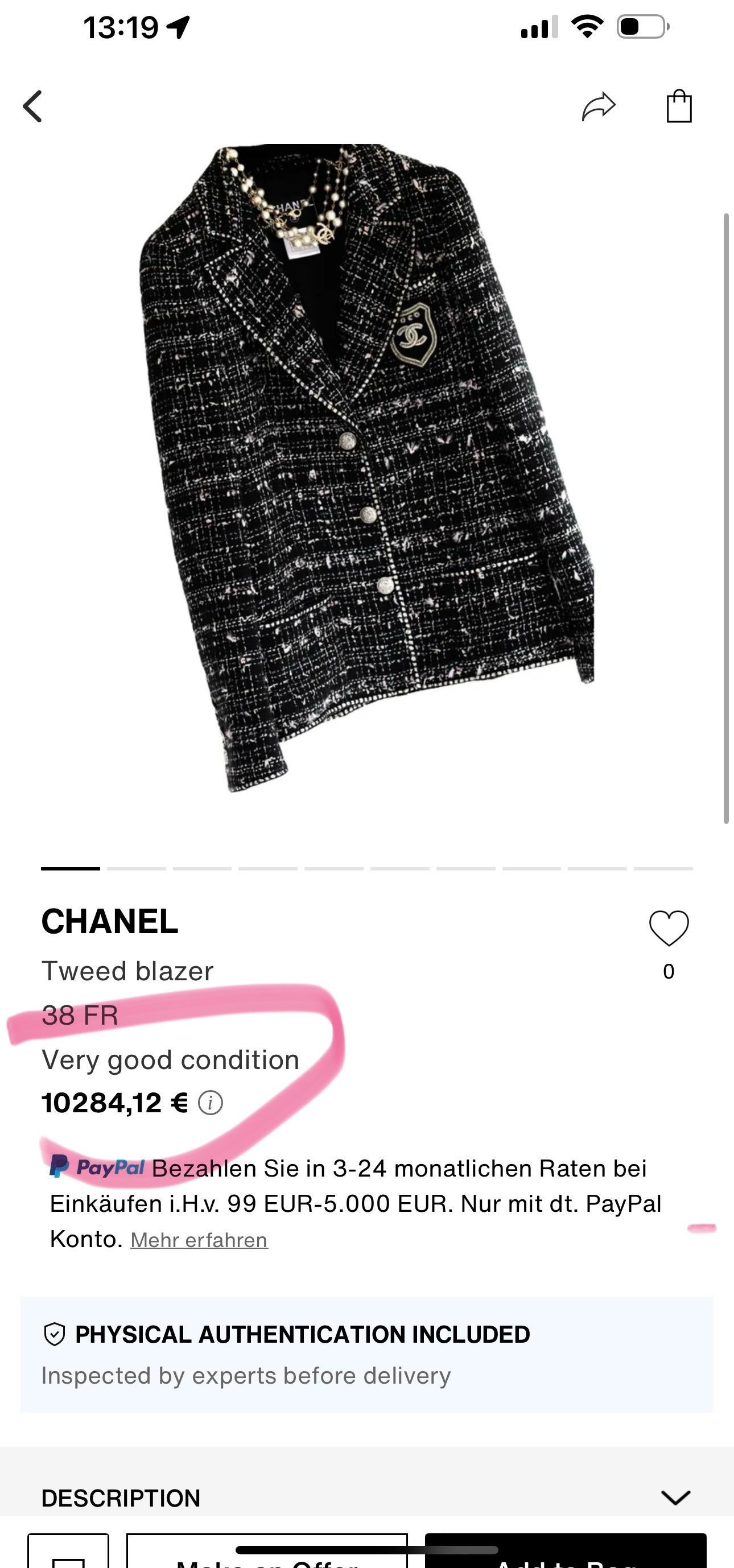Chanel Most Hunted CC Patch Schwarze Tweed-Jacke mit Patch im Zustand „Neu“ im Angebot in Dubai, AE