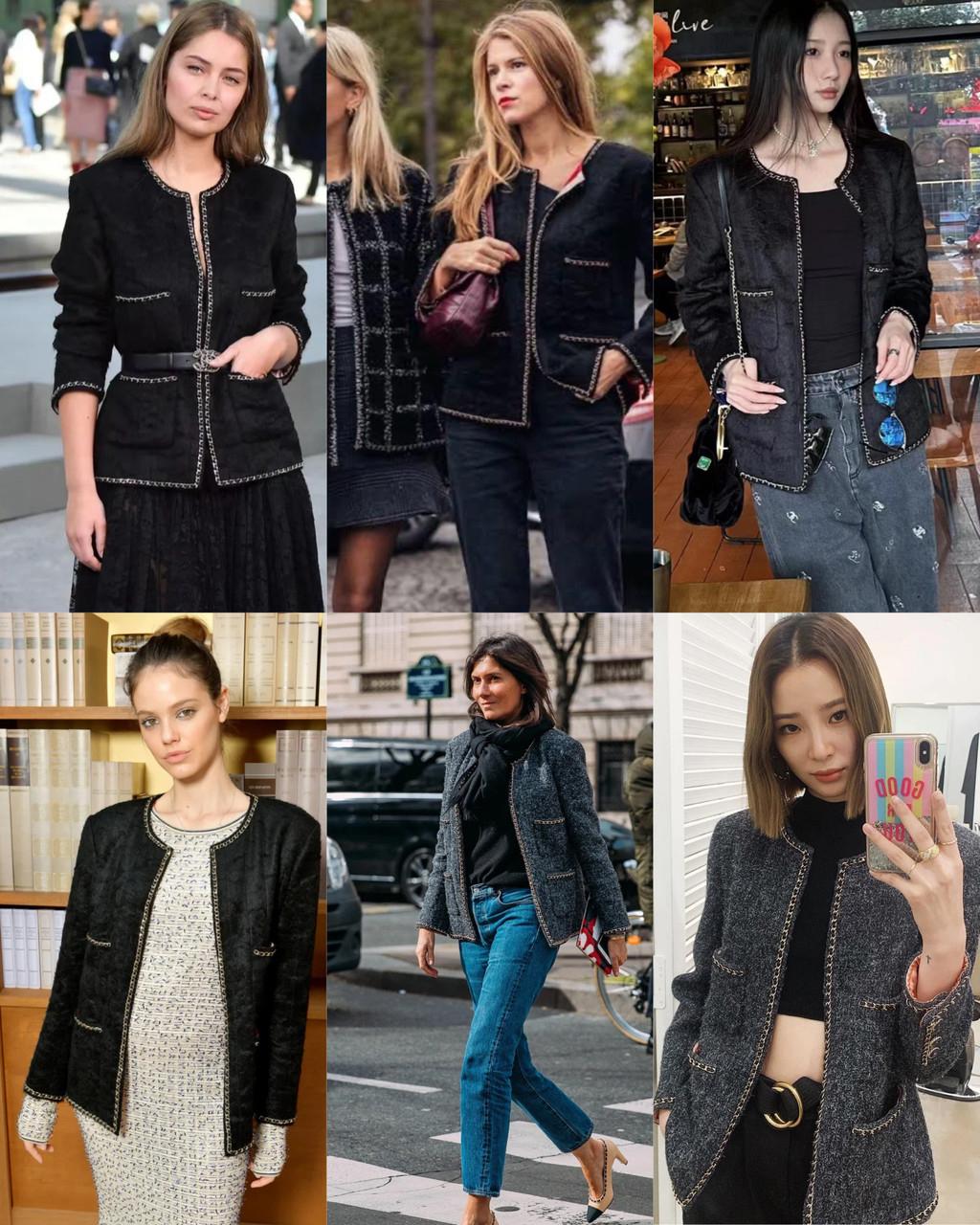 Chanel Most Hunted Little Black Jacket with Chain Trim In New Condition In Dubai, AE