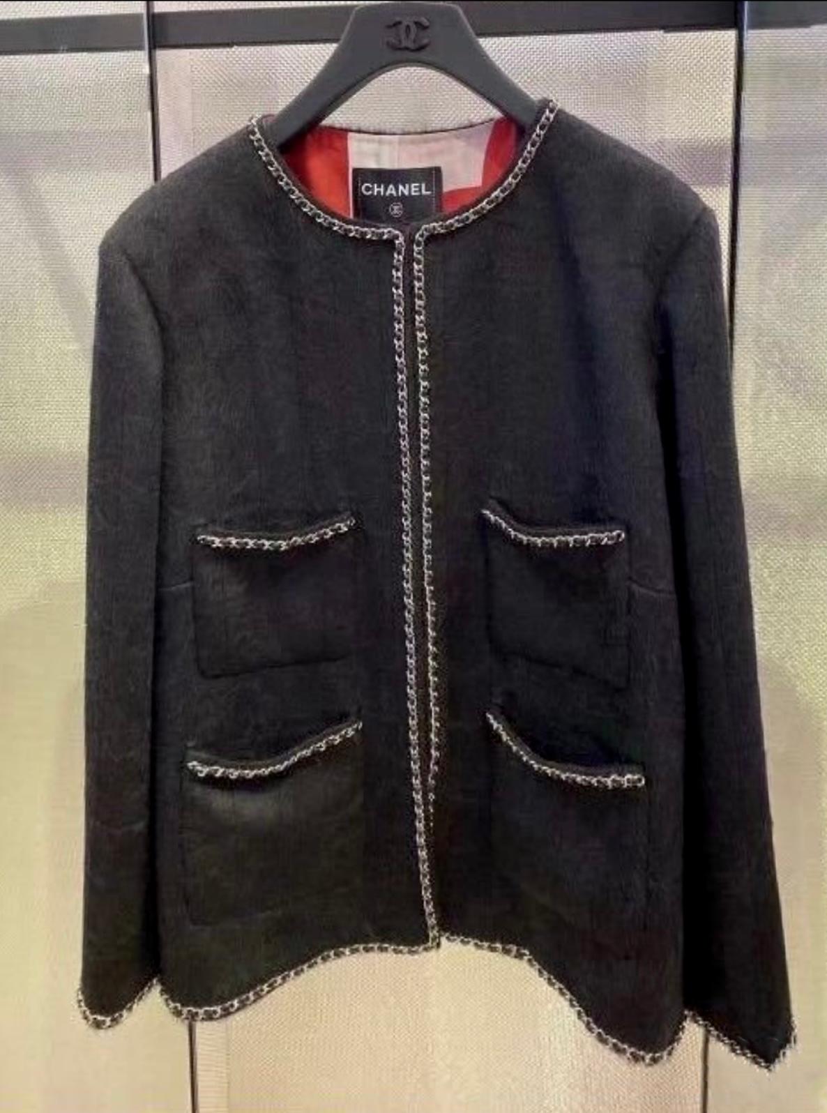 Chanel Most Hunted Little Black Jacket with Chain Trim 2