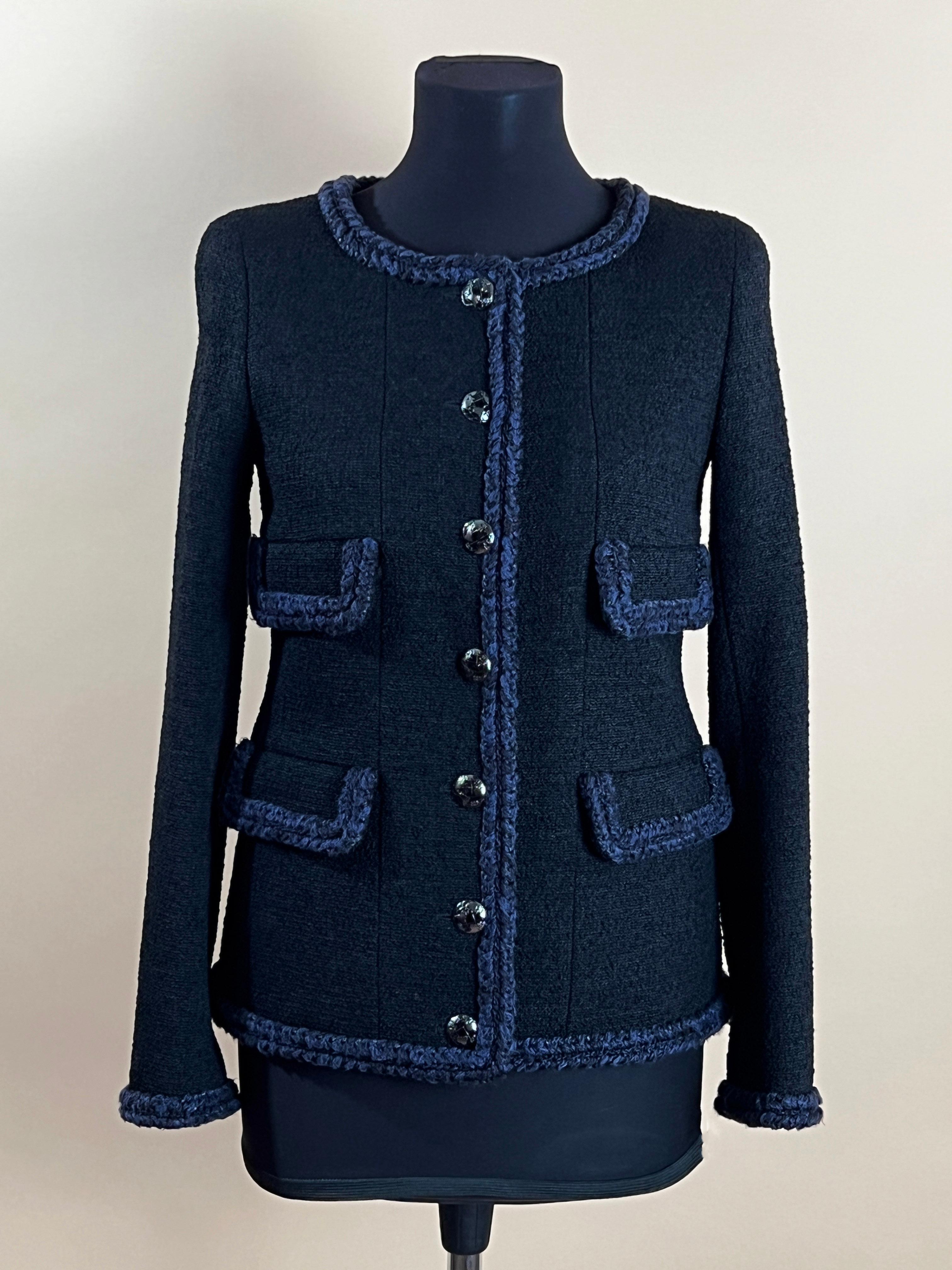 Chanel Most Iconic Globalization Black Tweed Jacket 4