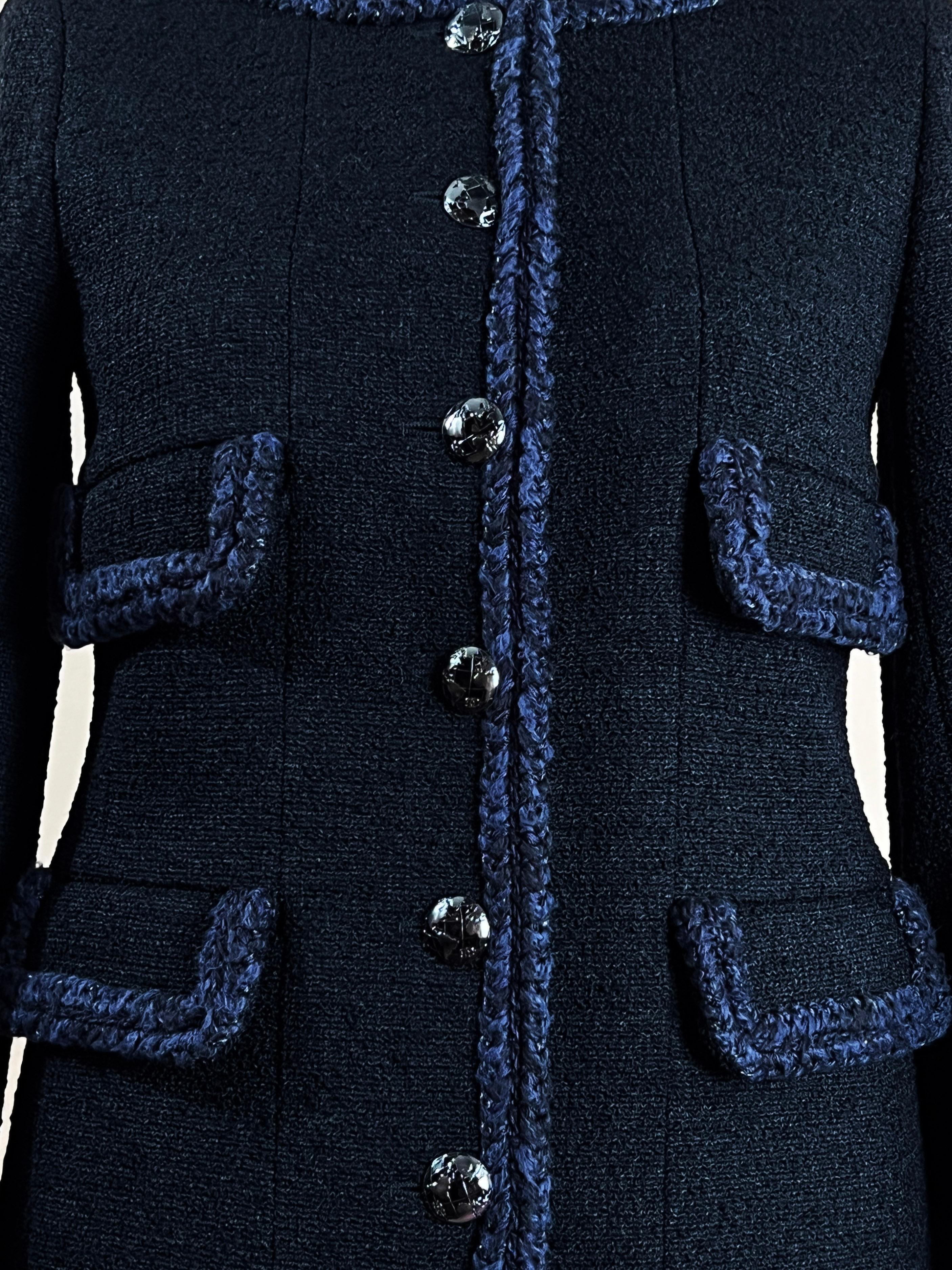 Chanel Most Iconic Globalization Black Tweed Jacket 5