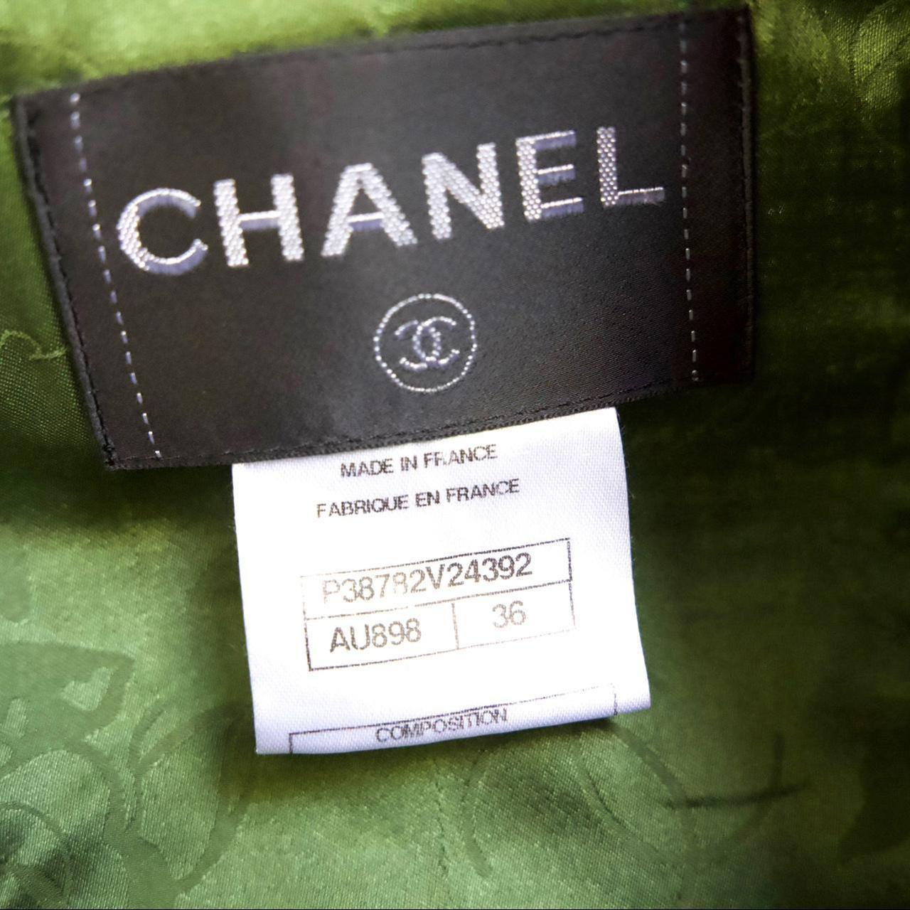 Chanel Most Iconic Green Tweed Jacket from Ad Campaign For Sale 4