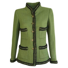 Chanel Most Iconic Green Tweed Jacket from Ad Campaign