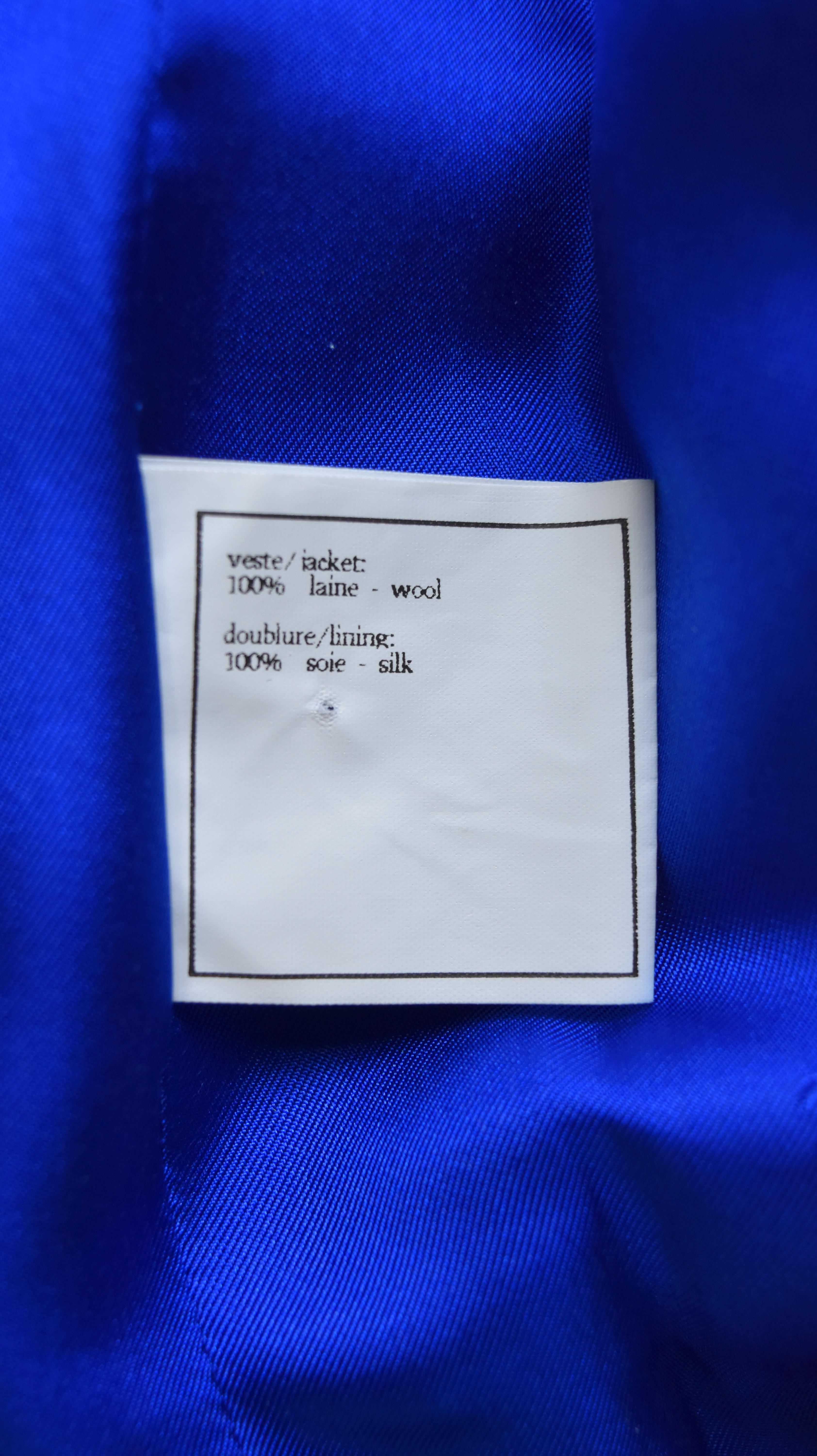 Chanel Most Wanted 96A Otoño 1996 Recorte trenzado Pasarela CC Logo Chaqueta Abrigo 40 Nuevo en venta 5