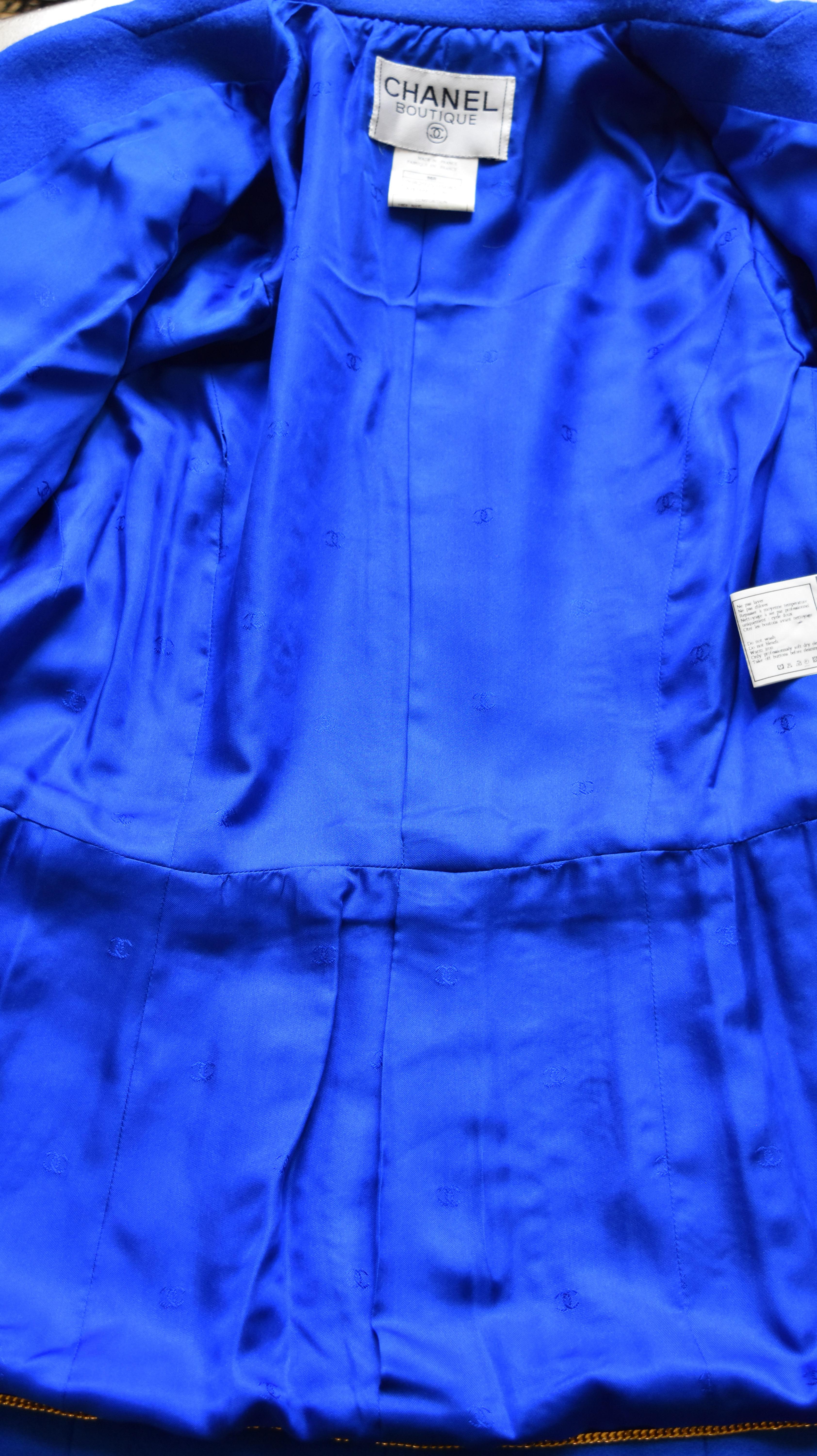 Chanel Most Wanted 96A Otoño 1996 Recorte trenzado Pasarela CC Logo Chaqueta Abrigo 40 Nuevo en venta 4