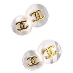 Chanel Mother of Pearl CC Unisex Cufflinks