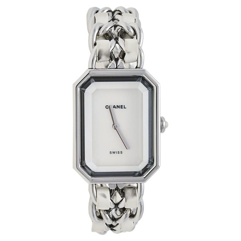 Chanel Mother of Pearl Stainless Steel Leather Women''s Wristwatch 26mm ...