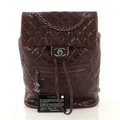 Chanel Mountain Backpack Quilted Glazed Calfskin Large