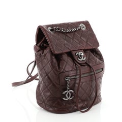 Chanel Mountain Backpack Quilted Glazed Calfskin Small