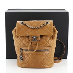Chanel Mountain Backpack Quilted Glazed Calfskin Small