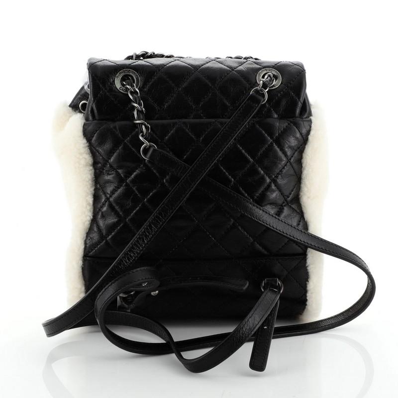 chanel fur backpack