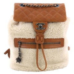 Chanel Mountain Backpack Shearling with Quilted Calfskin Small