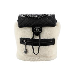 chanel shearling backpack
