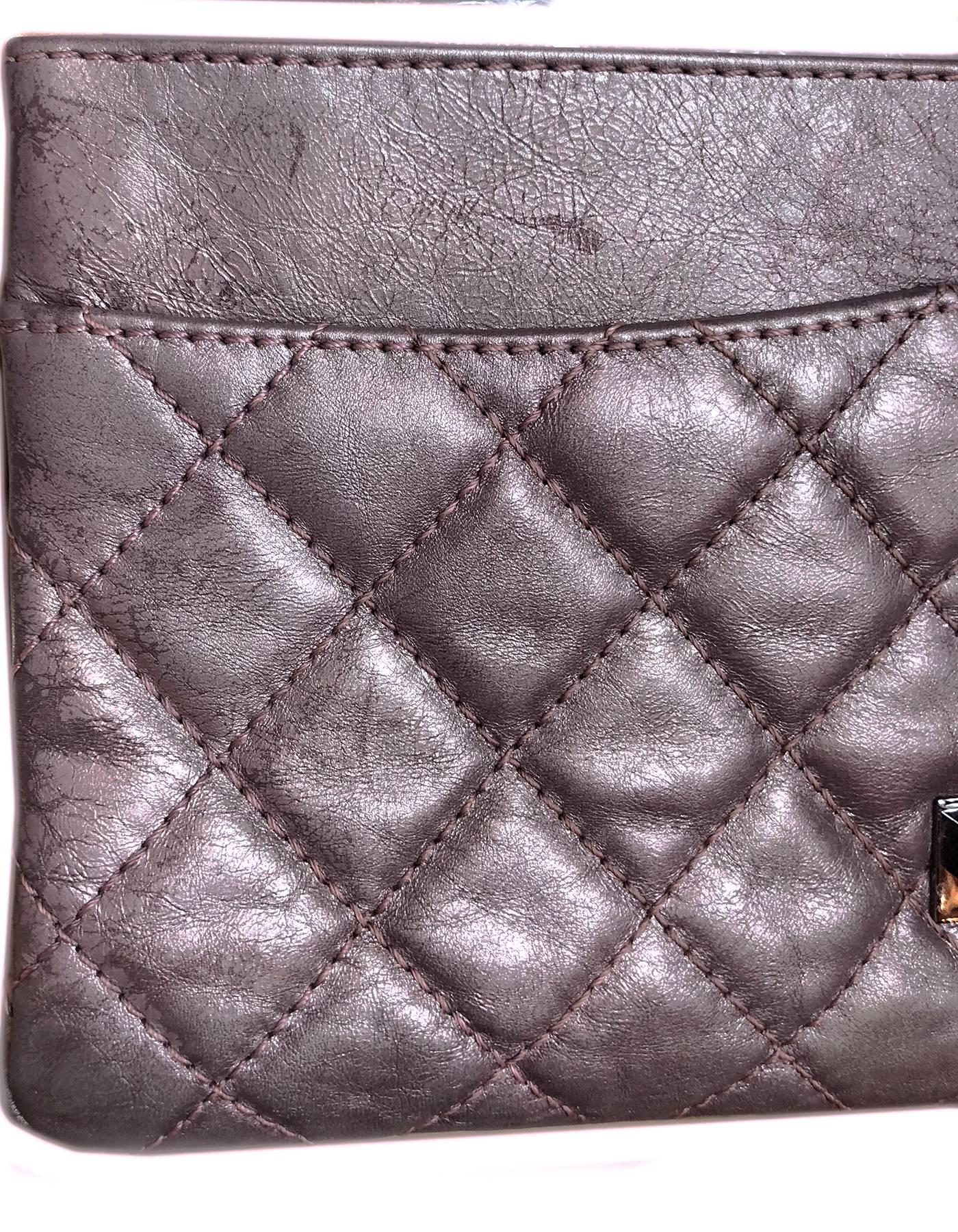 Chanel Muave Metallic Reissue 2.55 226 Medium Double Flap Classic Bag 2