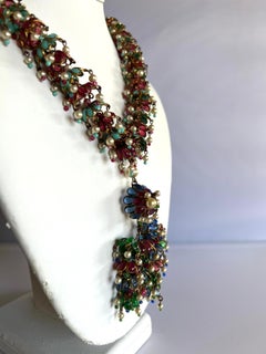 Chanel Mughal inspirierte mehrfarbige Halskette