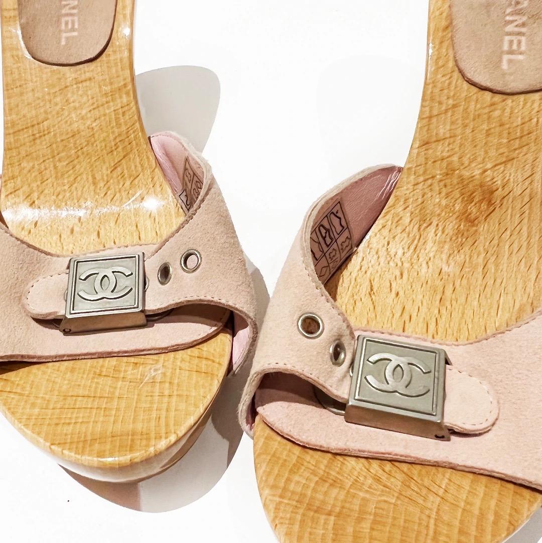 Beige Chanel Mule Sandal
