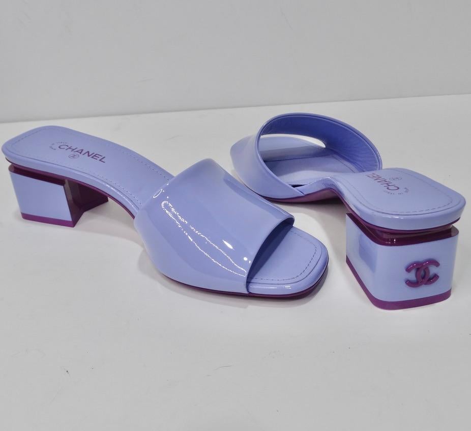 Chanel Mules Brand New in Periwinkle  4