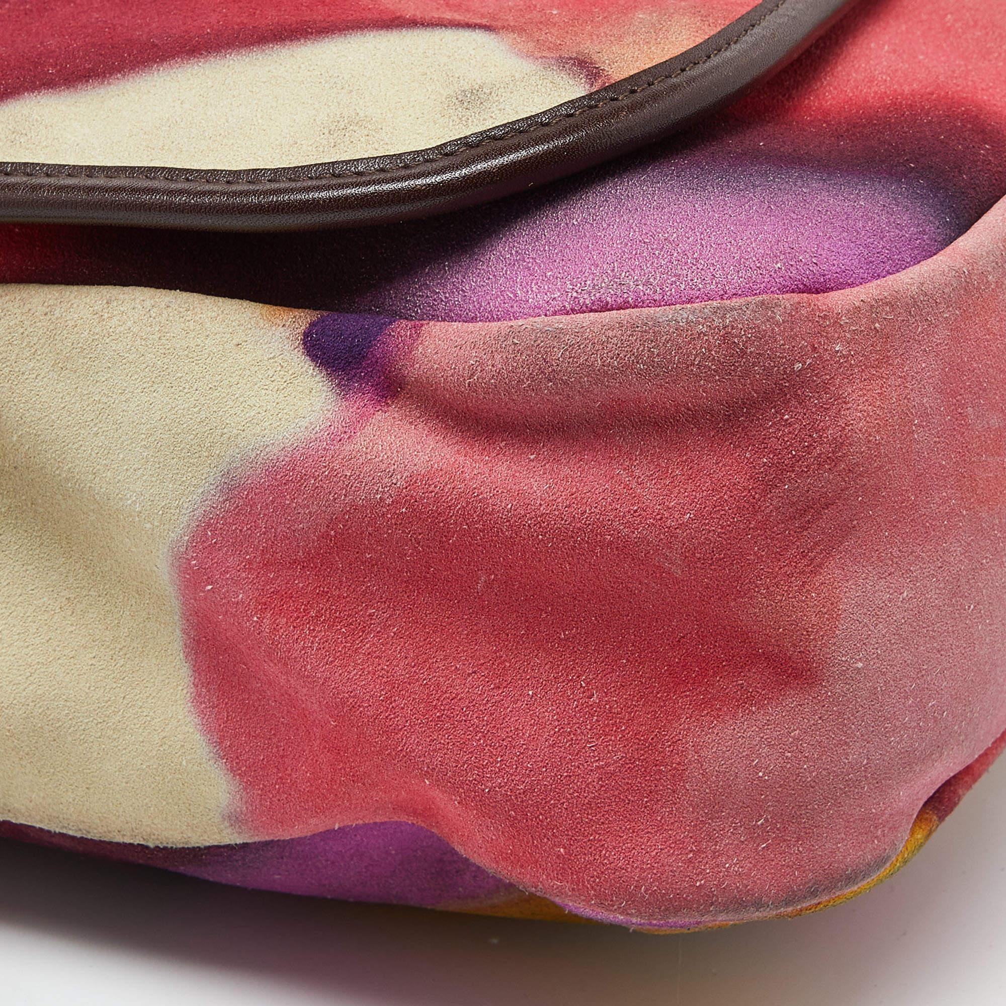 Chanel Muliticolor Nubuck and Leather Flower Power Messenger Bag 6