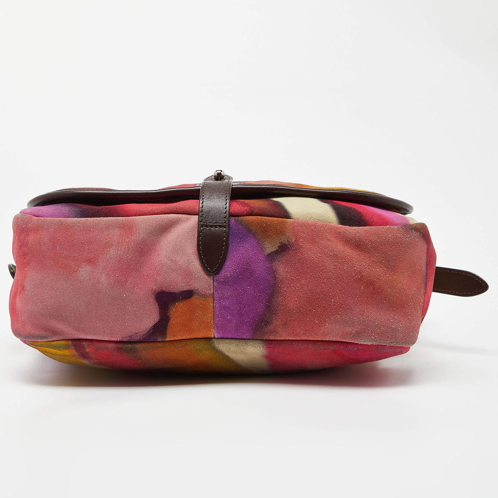 Women's Chanel Muliticolor Nubuck and Leather Flower Power Messenger Bag