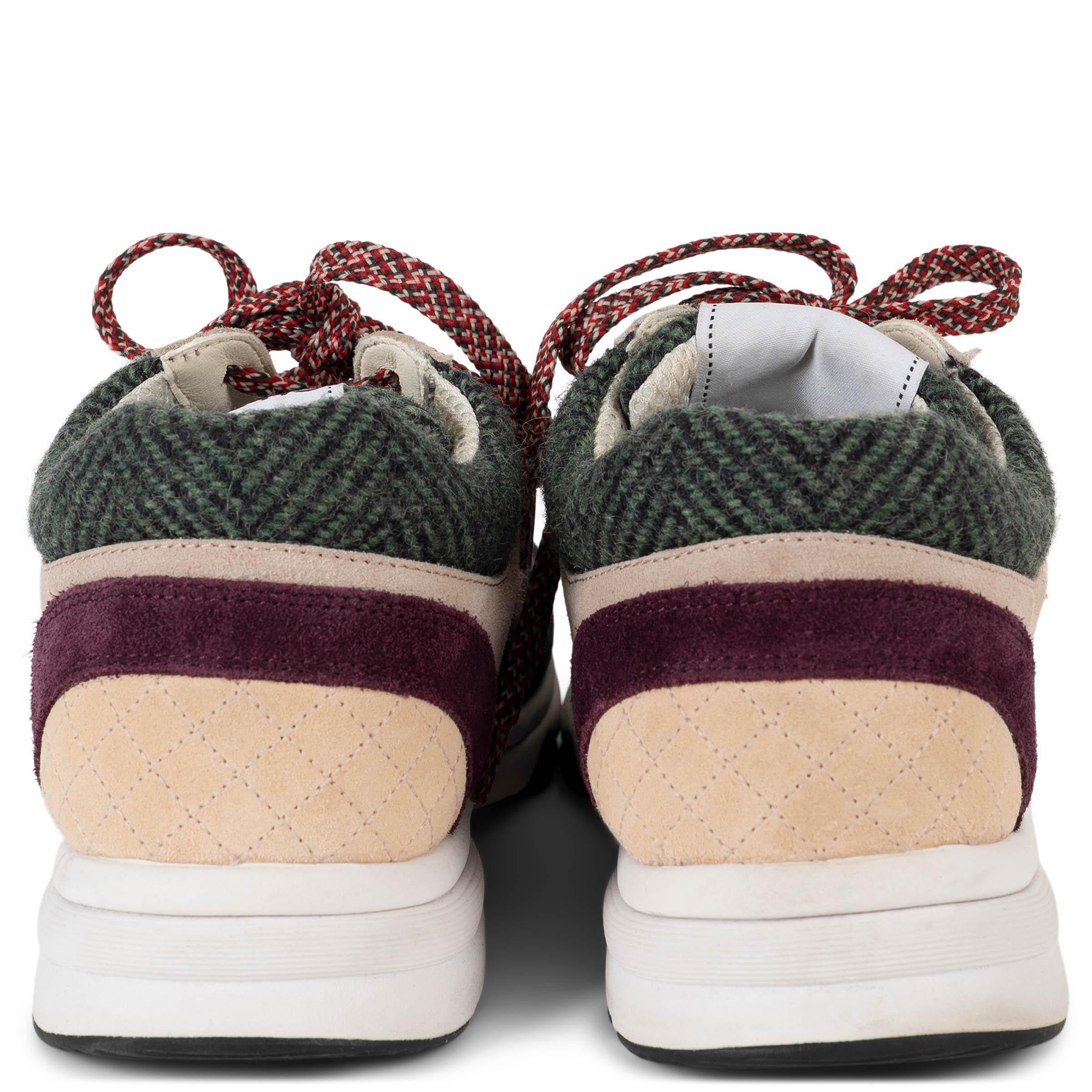 De las mujeres CHANEL multi 22k TWEED & SUEDE G39597 Zapatillas Zapatillas 39.5 fit 39 en venta