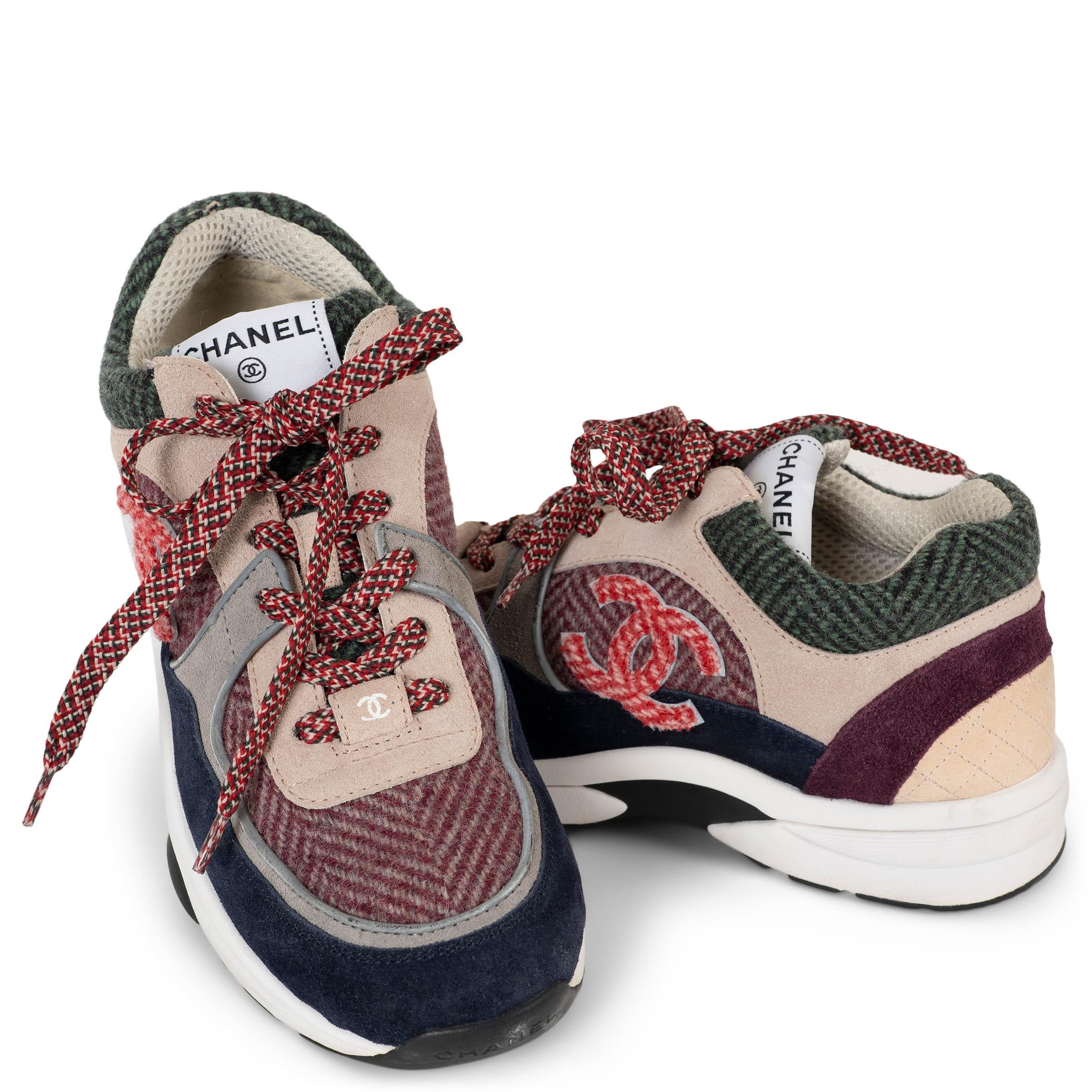 CHANEL multi 22k TWEED & SUEDE G39597 Zapatillas Zapatillas 39.5 fit 39 en venta 2