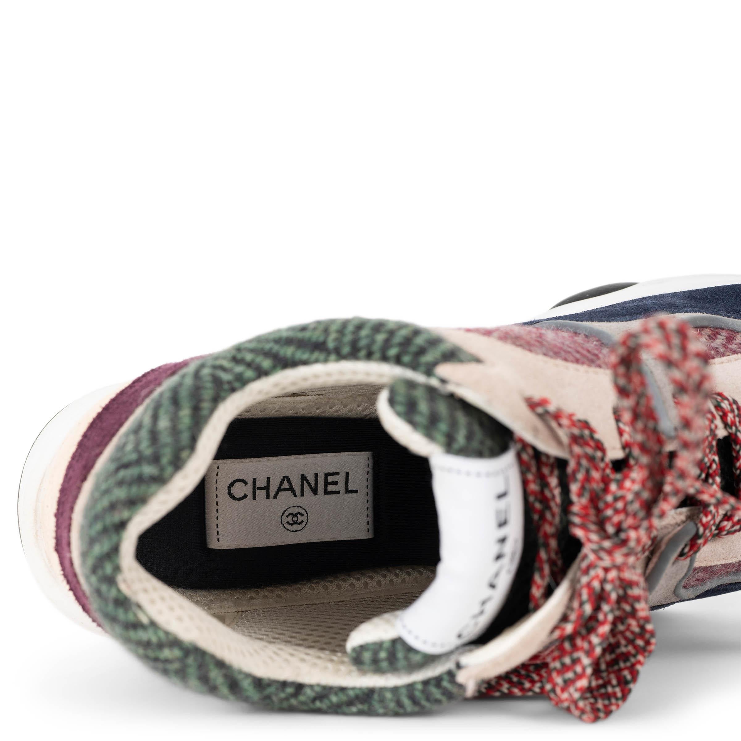 CHANEL multi 22k TWEED & SUEDE G39597 Zapatillas Zapatillas 39.5 fit 39 en venta 3