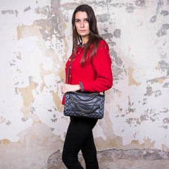 CHANEL 'Multi Chains' Boy Bag aus schwarzem glattem Lammleder