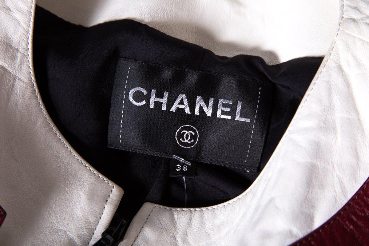 CHANEL  Multi Color-Block Leather Jacket 2